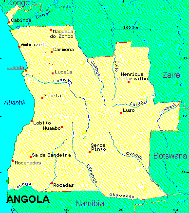 ein Klick bringt die Karte von Angola