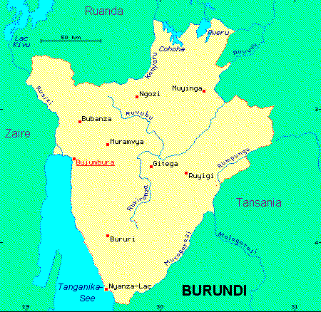 ein Klick bringt die Karte von Burundi