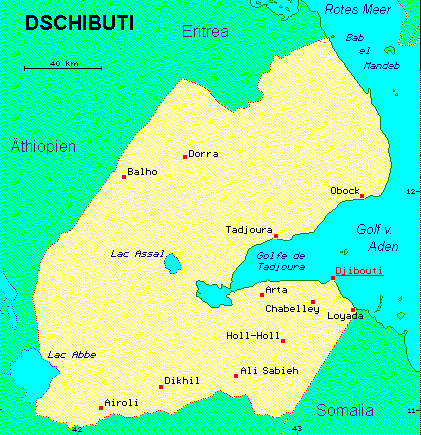 ein Klick bringt die Karte von Dschibuti