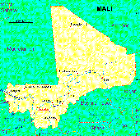 ein Klick bringt die Karte von Mali
