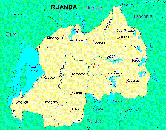 ein Klick bringt die Karte von Ruanda